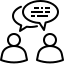 two people talking icon